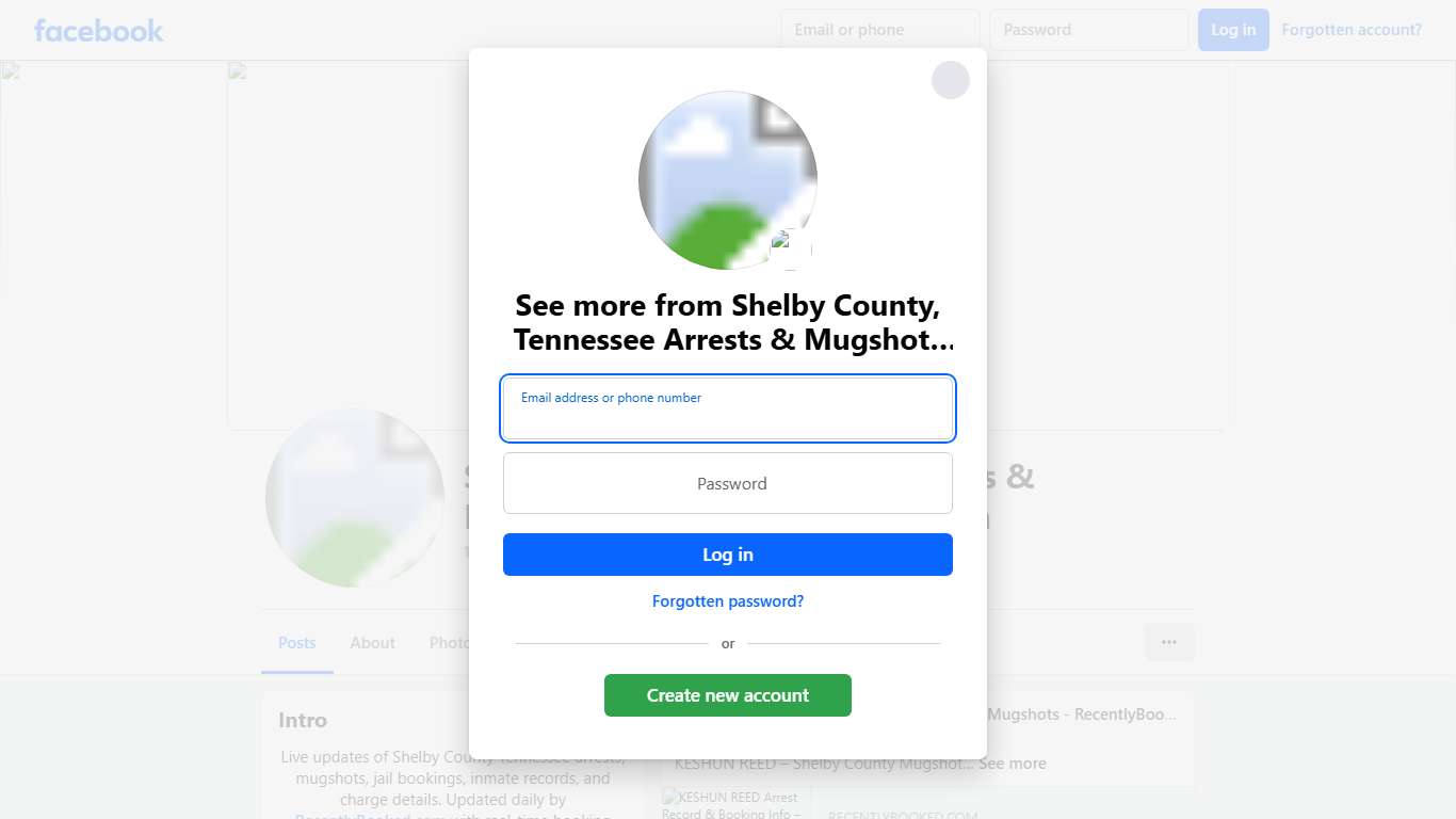 Shelby County, Tennessee Arrests & Mugshots - RecentlyBooked.com Facebook